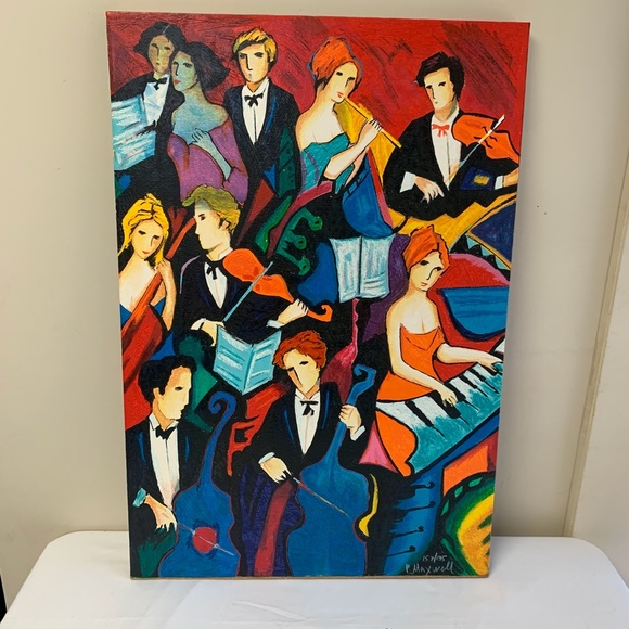 21"x32" "The Ochestra" by P. Maxwell (Serigraph)